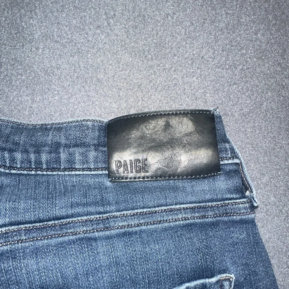 Men's Paige Federal Slim Straight Jeans Graham Dark Blue Size 34 (Measure 34x27)